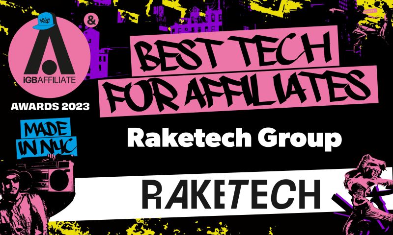 Raketech's AffiliationCloud won Best Tech for Affiliates 2023 the awards at iGB in London.